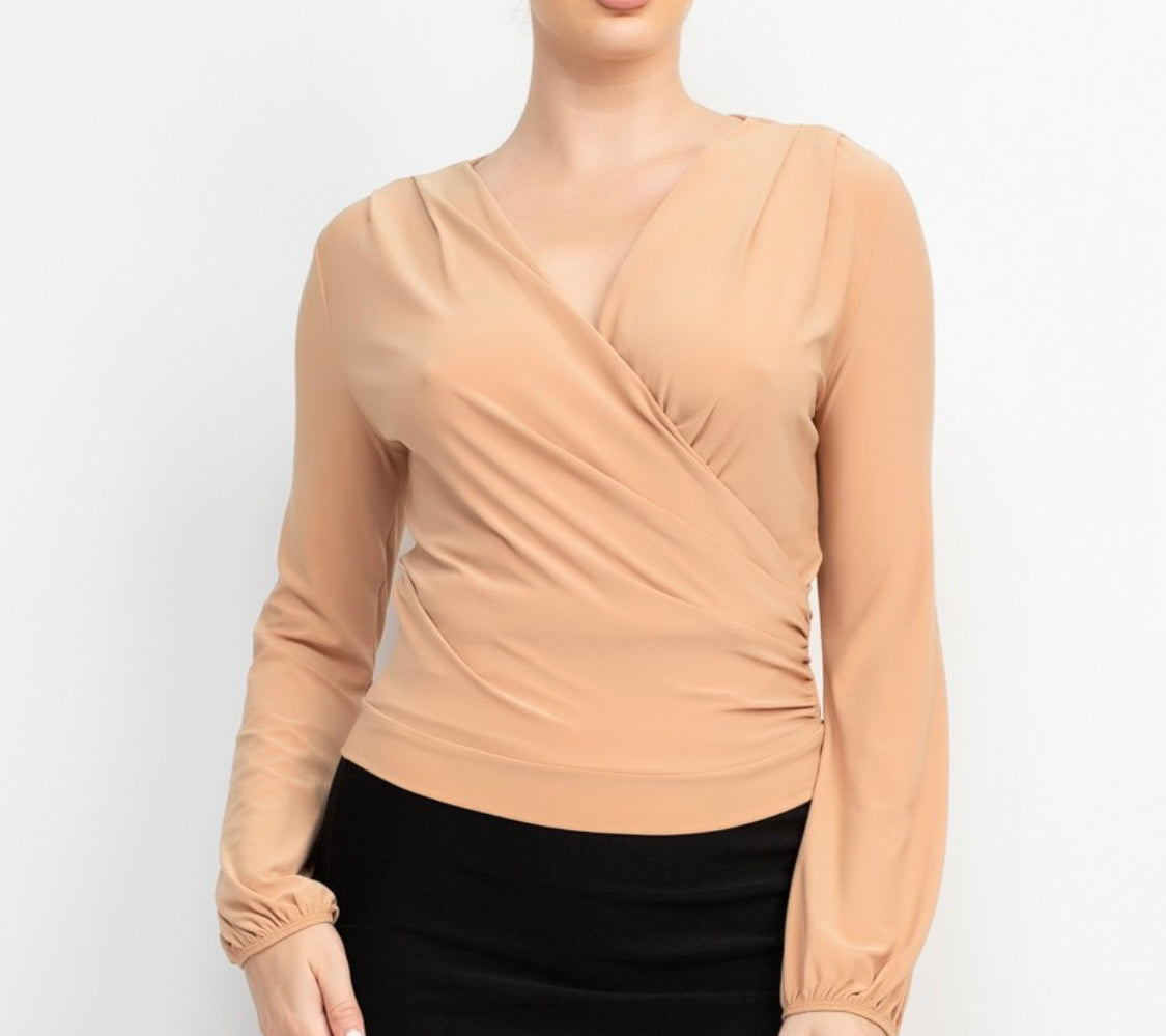 Mia top light brown